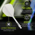 Winmau letky Fusion Solid White No.6