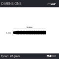 Red Dragon šipky Tyrian steel 22g