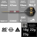 Target šipky Stephen Bunting 95K steel 23g