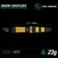 Winmau šipky Simon Whitlock Onyx AU steel 23g