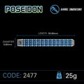 Winmau šipky Poseidon steel 25g