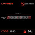 Winmau šipky Cypher steel 26g