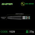 Winmau šipky Sniper Black 2 steel 23g