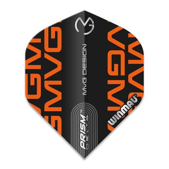 Winmau letky Prism Delta MVG Black & Orange Logo