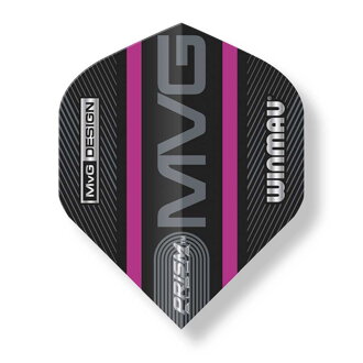 Winmau letky Prism Alpha MVG Black & Purple Logo Stripe