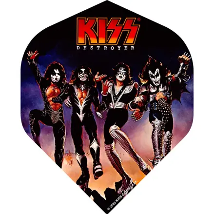 Kiss Dart Flights Official Licensed No.2 Black Des