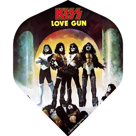 Kiss Dart Flights Official Licensed No.2 Black Lov