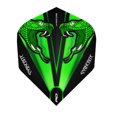 Red Dragon letky Hardcore Peter Wright Snakebite Green Transparent