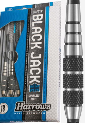 Harrows šipky black jack 16g