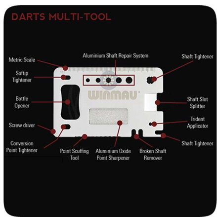 Winmau klíč multi tool kreditka