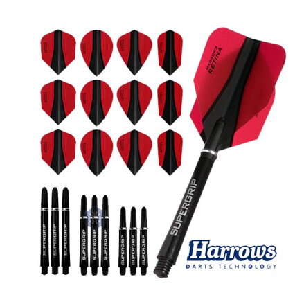 Harrows Retina X Flight and Shaft Combo Kit Red