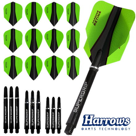 Harrows Retina X Flight and Shaft Combo Kit Green