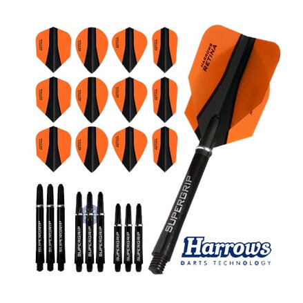 Harrows Retina X Flight and Shaft Combo Kit Orange