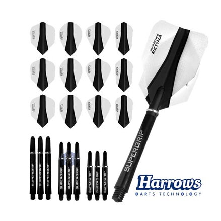 Harrows Retina X Flight and Shaft Combo Kit White