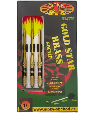 Ruthless šipky Gold Star 3 Slow 16g