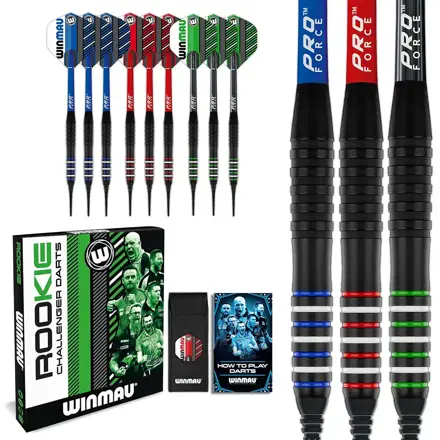 Winmau šipky Rookie Brass Muti Pack soft 20g
