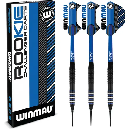 Winmau šipky Rookie Brass Blue soft 20g