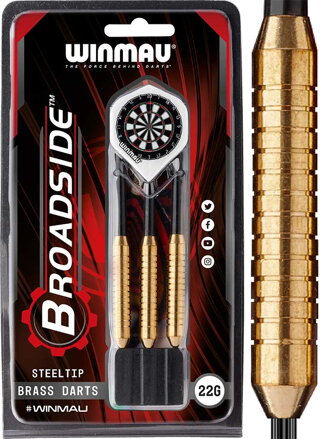 Winmau šipky Broadside Brass steel 22g