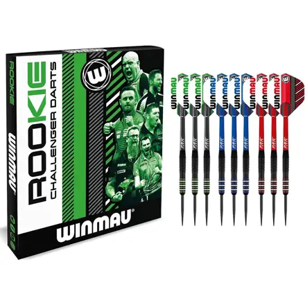 Winmau šipky Rookie Brass Muti Pack steel 20g
