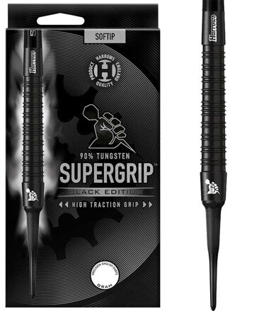 Harrows šipky Supergrip Black Edition soft 18g