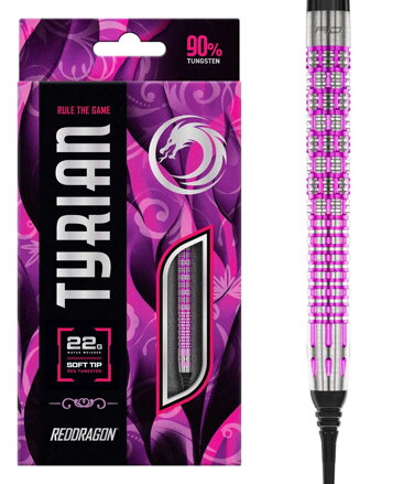 Red Dragon šipky Tyrian soft 22g