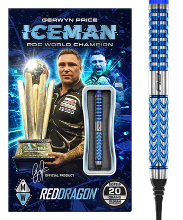 Red Dragon šipky Gerwyn Price Glacier soft 20g