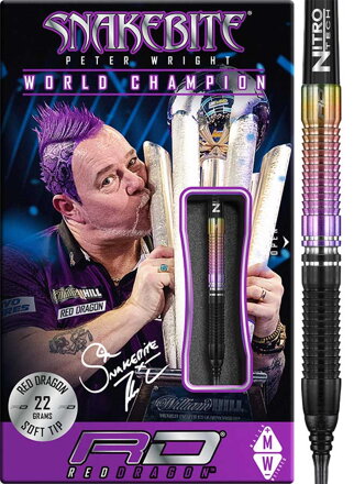 Red Dragon šipky Peter Wright World Champion soft 22g