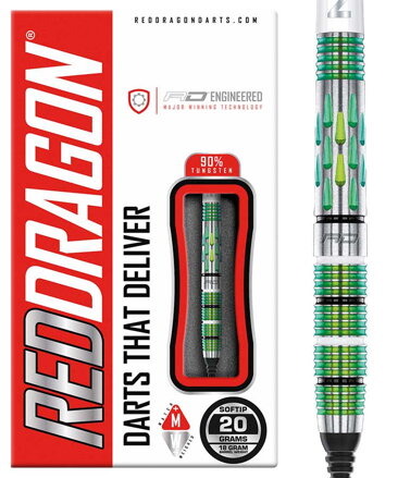 Red Dragon šipky Artura Screamin' Green soft 20g