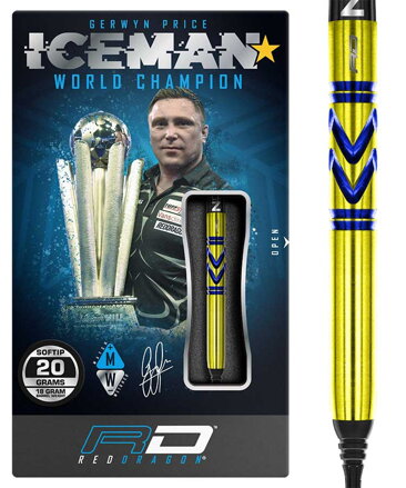 Red Dragon šipky Gerwyn Price Avalanche Gold soft 