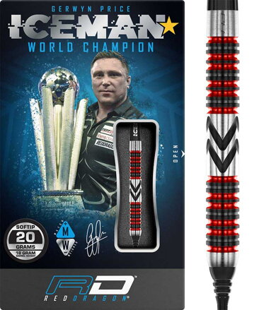 Red Dragon šipky Gerwyn Price Iceman Firebird soft 20g