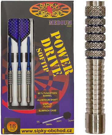 Ruthless šipky Power Drive 6 Medium soft 16g