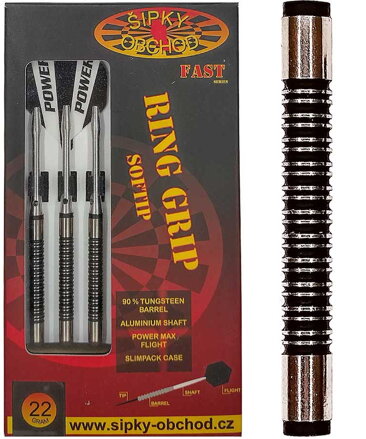 Ruthless šipky Ring Grip 1 Fast soft 22g