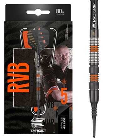 Target šipky Raymond van Barneveld RVB Black 80% Soft 18g