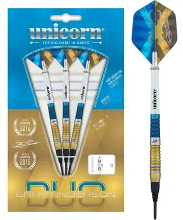 Unicorn šipky Gary Anderson DUO soft 18g