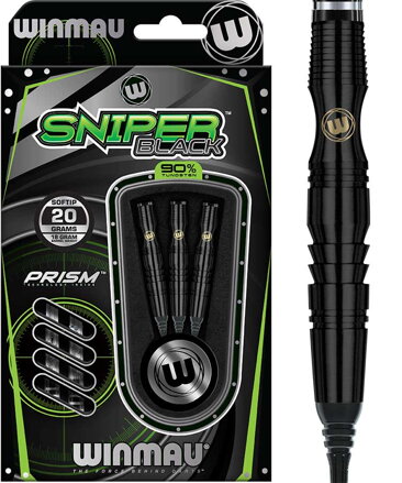 Winmau šipky Sniper Black soft 20g