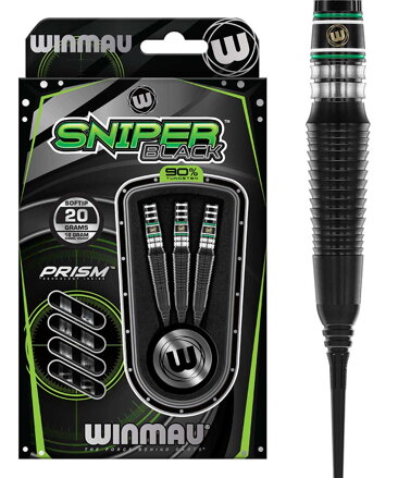Winmau šipky Sniper Black 2 soft 20g