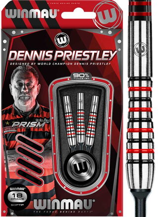 Winmau šipky Dennis Priestley soft 18g