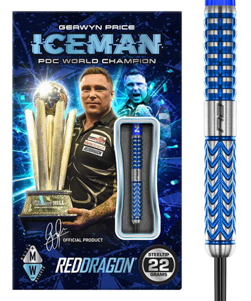 Red Dragon šipky Gerwyn Price Glacier steel 22g