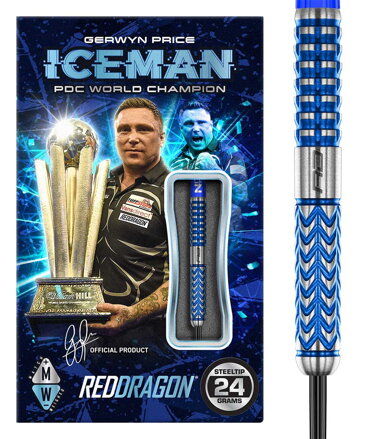 Red Dragon šipky Gerwyn Price Glacier steel 24g
