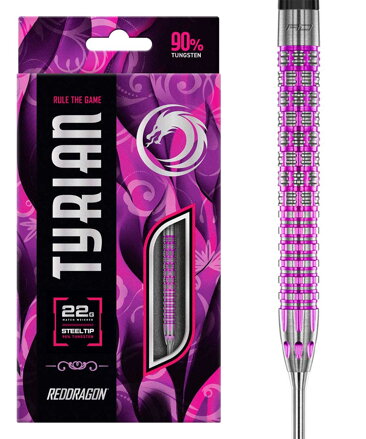 Red Dragon šipky Tyrian steel 22g