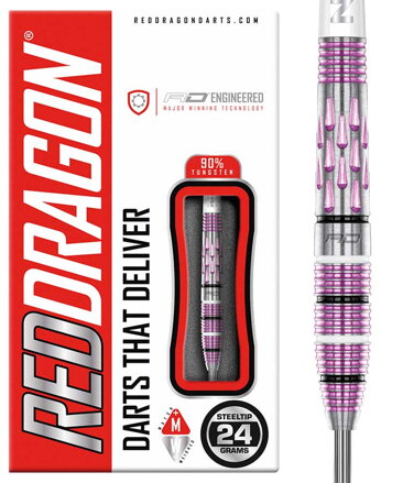 Red Dragon šipky Artura Shocking Pink steel 24g