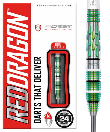 Red Dragon šipky Artura Screamin' Green steel 24g