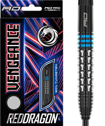 Red Dragon šipky Vengeance Blue steel 22g