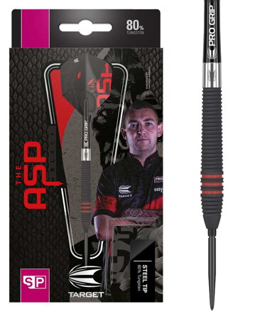 Target šipky Nathan Aspinall Black 80% SP Steel 24g