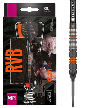 Target šipky Raymond van Barneveld RVB Black 80% SP Steel 25g