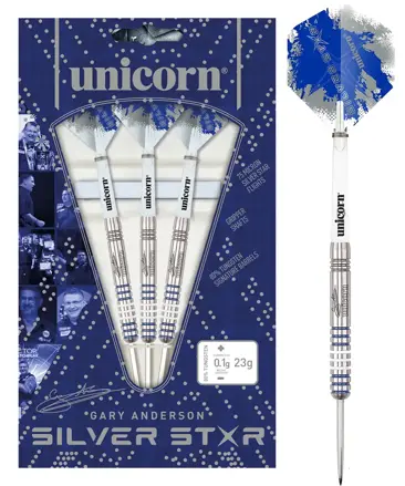 Unicorn šipky Silver Star Gary Anderson steel 27g