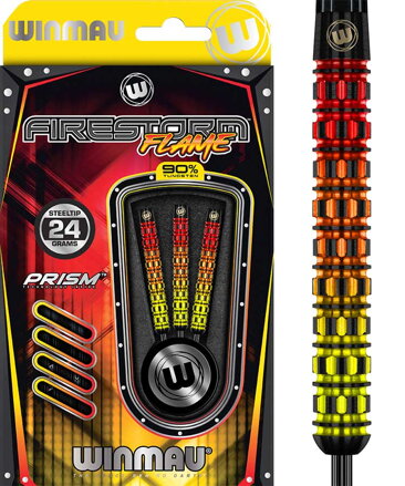 Winmau šipky Firestorm Flame steel 24g