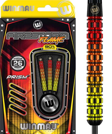 Winmau šipky Firestorm Flame stell 26g