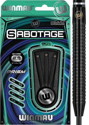 Winmau šipky Sabotage Black steel 24g