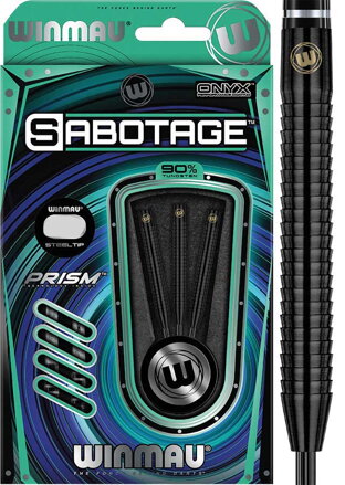 Winmau šipky Sabotage Black steel 26g